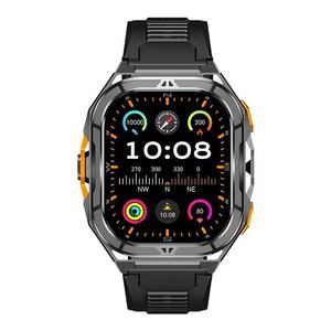 <span class=keywords><strong>Montre</strong></span> connectée carrée pour homme NX W38, GPS, écran AMOLED 1,96 pouce, appels Bluetooth, étanche 50 m, boussole, plus de 100 modes sportifs, boîtier en alliage, bracelet en gel de silice - Product Image 2