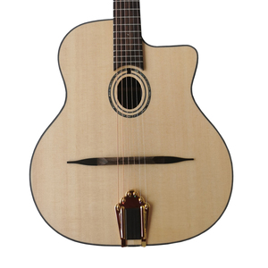 Guitarra Acústica de <span class=keywords><strong>Jazz</strong></span> Estilo Gitano Hecha a Mano de Grado Profesional Personalizada, Marca Aiersi, Fabricada en China, Vintage, con Tapa Arqueada y Cutaway - Product Image 1