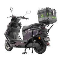 Moto électrique à frein à disque avant 265 mm et arrière 220 mm, grande capacité de charge, puissance de pointe 2500W, couleurs noir, violet, blanc, gris, avec sièges spacieux.