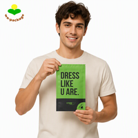 Sacs d'emballage pour vêtements personnalisés, imprimés, résistants à l'humidité, sans BPA, en PET/VMPET/PE, avec fermeture éclair à encoche de déchirement, pochette autoportante pour vêtements et sous-vêtements