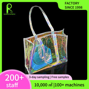 Bolsa de Mano Transparente de PVC Impermeable de Alta Calidad para Mujer, Bolsa de Compras Reutilizable de Gran Capacidad y a la Moda - Product Image 3
