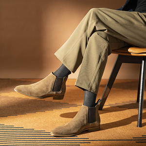 Nuevos Zapatos Formales de Hombre de Cuero Genuino con Punta Cuadrada, Calados, Estilo Coreano Moderno, Casuales de Negocios, con Cordones, Antideslizantes, para Otoño - Product Image 1