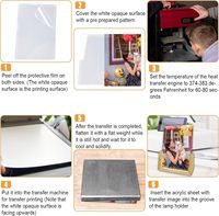 Lampe de nuit LED personnalisable par sublimation, cadre photo en acrylique, éclairage blanc chaud pour la décoration de chambre