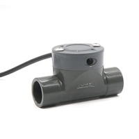 ZJPVC-DN15 Pengukur Aliran Cairan Efek Hall Output Pulsa DC24V OEM Penghitung Air Laundry Komersial Sensor Aliran Turbin 5-100L/mnt