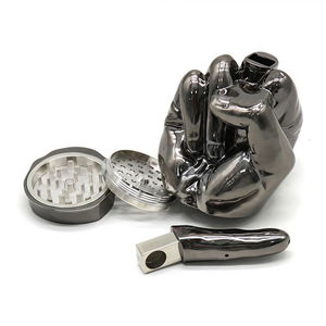 Sculptures en alliage de zinc en forme de doigt, très vendues. Nouvel <span class=keywords><strong>appareil</strong></span> de broyage artisanal pour grains de café et épices, fabriqué en herbe sèche. - Product Image 3