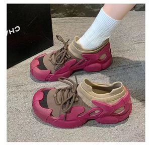 Zapatillas Deportivas Transpirables de Tejido Volador para Mujer, Estilo Mecha, con Plataforma y Aumento de Altura - Product Image 6