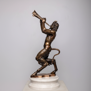 Estatua de Bronce Personalizada para Jardín, Acabado Patinado, Arte de Fauno, Escultura de Satiro, Decoración Exterior Única, Figura Mitológica Griega - Product Image 1