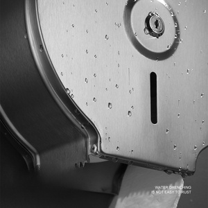 Wall Mounted Stainless Steel <b>Towel</b> <b>Holder</b> Circular Modern Design Bathroom <b>Towel</b> Dispenser with Lock Accommodates Various <b>Towel</b> - Product Image 4