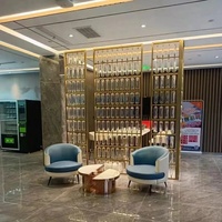 Diviseur de pièce décoratif d'acier inoxydable de conception moderne pour le restaurant de lobby d'hôtel
