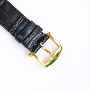 Reloj de Lujo para Hombre de Primera Calidad, Edición Personalizada, Automático, con Fecha, Cristal de Zafiro, Caja de Oro Rosa, Esfera de Esmalte Blanco, Correa de Cuero Negra, 2026 - Product Image 5