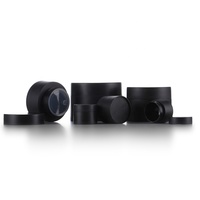 Livraison rapide pot de crème en plastique à paroi épaisse 10g 15g 30g 50g pots cosmétiques en plastique rond noir mat