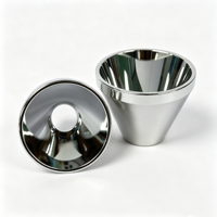 Réflecteur LED à lampe unique OEM d'usine, surface polie et lisse, en alliage d'aluminium AL6063, pour éclairage de moto