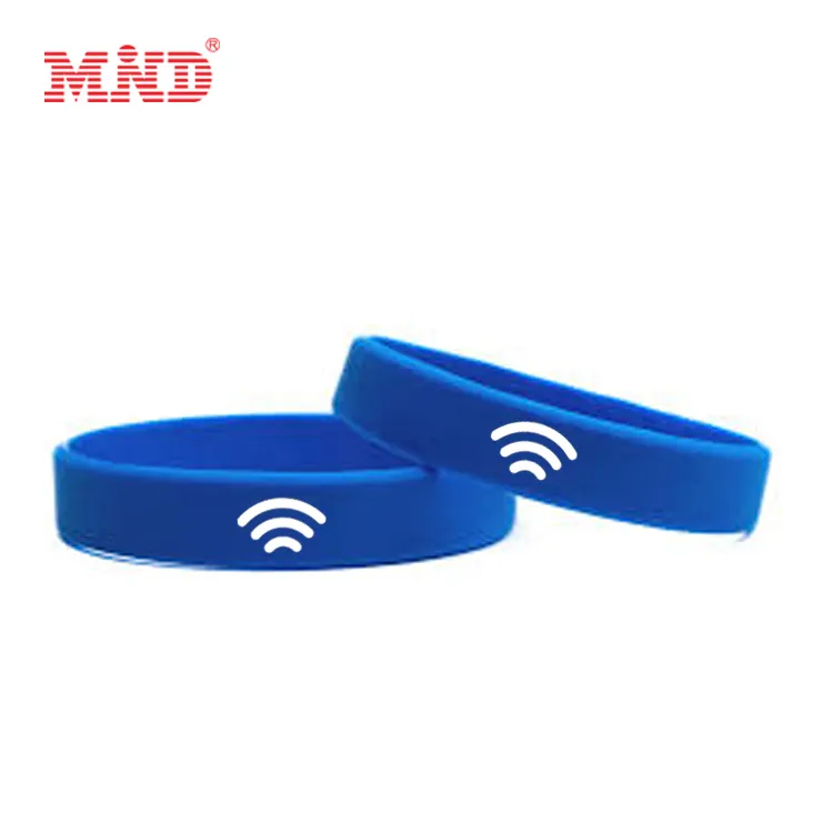 Promotional NTAG 213 Wrist Band NFC RFID Silicone Bracelet 13.56Mhz Waterproof Silicone Rubber Wrist Band