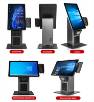 Terminal de point de vente intelligent tout-en-un 15,6 pouces, Android OS, Wi-Fi 6, garantie 1 an, caisse enregistreuse noire, 99% SRGB