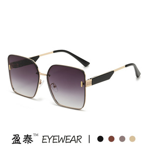 Eyewear <b>Square</b> <b>Sunglasses</b> UV400 Plastic Metal Frame Brown Unisex - Product Image 3