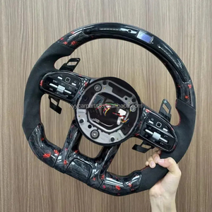 Volante Deportivo Plano de Fibra de Carbono con LED para <span class=keywords><strong>Mercedes</strong></span>-<span class=keywords><strong>Benz</strong></span> AMG C63 GT C43 C63 W221 S63 W205 W204 W213 <span class=keywords><strong>2020</strong></span>+ - Product Image 4