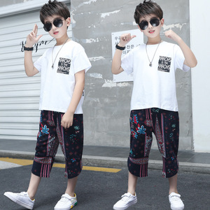 Ensembles de vêtements pour enfants tendance automne, vêtements courts super mignons et élégants, costume garçon à motifs provenant des achats en ligne - Product Image 2