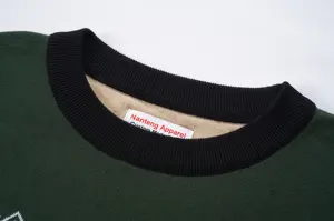 Nanteng Logo personnalisé approvisionnement en coton à la mode à manches longues col rond tricot hommes moche noël pull pull