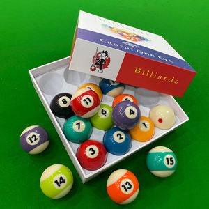 Juego Completo de 16 Bolas de Billar de Resina Personalizables de 57.2mm con Diseño de Dragón de un Ojo al Estilo Chino Auténtico, Modelo TQ-16 - Product Image 6