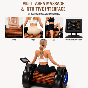 Masseur de pieds électrique avec rouleaux automatiques, en bois, pour le corps, les pieds, le dos, les fesses, avec rouleaux à billes internes. - Product Image 1