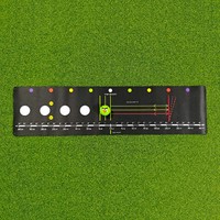 SwingPerfect Tapis d'entraînement de putting pour la longueur de frappe et le rythme, avec points d'amplitude 4 couleurs et aide à la décélération