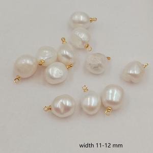 Perla suelta de alto brillo delicado 9-10 Mm encanto barroco perla natural de agua dulce con percha para la fabricación de joyas - Product Image 4