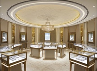 Vitrine de présentation de bijoux MEISHI, écologique et durable, avec éclairage LED, étagères pour la conception de magasins de bijoux