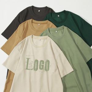 เสื้อยืดผ้าฝ้ายพิมพ์ลายโลโก้300 GSM กราฟิกส์สำหรับบุรุษ280 260ใส่ได้ทั้งชายและหญิง - Product Image 1