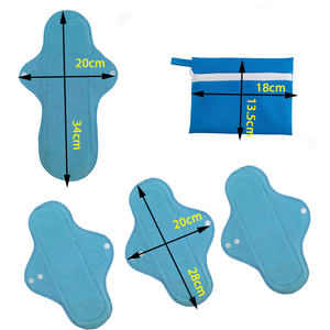Serviettes hygiéniques lavables en tissu polyester réutilisables à <span class=keywords><strong>prix</strong></span> abordable pour hommes, OEM, respirantes et lavables - Product Image 2