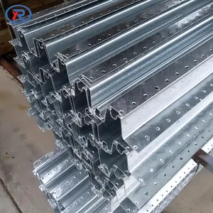 不锈钢镀锌钢护栏柱金属线柱/2米长户外木线柱野外护栏柱