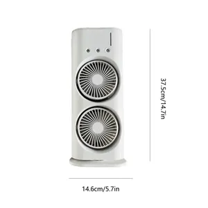 New Type Double Spray Cooling Fan 280ml Water Storage Humidifier Fan 2 In 1 With Control Intelligent Office And Home Cooling Fan