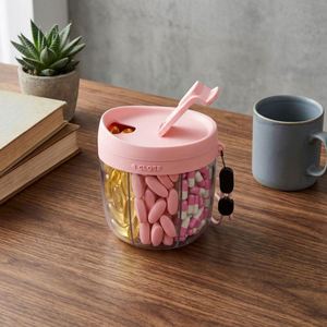 Boîte à pilules portable de 150 ml pour 7 jours, étui compact pour vitamines, organisateur de médicaments pour les voyages et les activités de plein air - Product Image 1