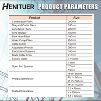 HENITUER S687-42 Ensemble d'outils isolés 42 pièces, haute dureté, multifonctionnel, testé par une tension élevée de 10000V, kit d'outils isolés 42 pièces