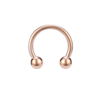 Perhiasan Tindik Hidung Hot Sale, Cincin Hidung Bentuk C Tanpa Tindik, Bahan Stainless Steel Warna Perak Hitam Emas