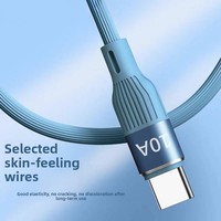 Kabel Data Tipe-C Pengisian Daya Super Cepat 120W Silikon untuk Ponsel, Kompatibel dengan Ponsel Vivo