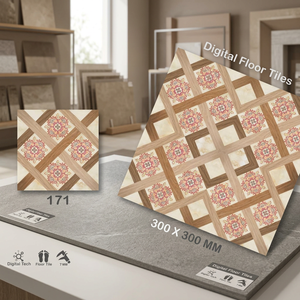 Marque Vistaar 12x12 300x300mm Carrelages de sol numériques en céramique brillante à impression HD pour cuisine, salle de bain et bureau - Product Image 4
