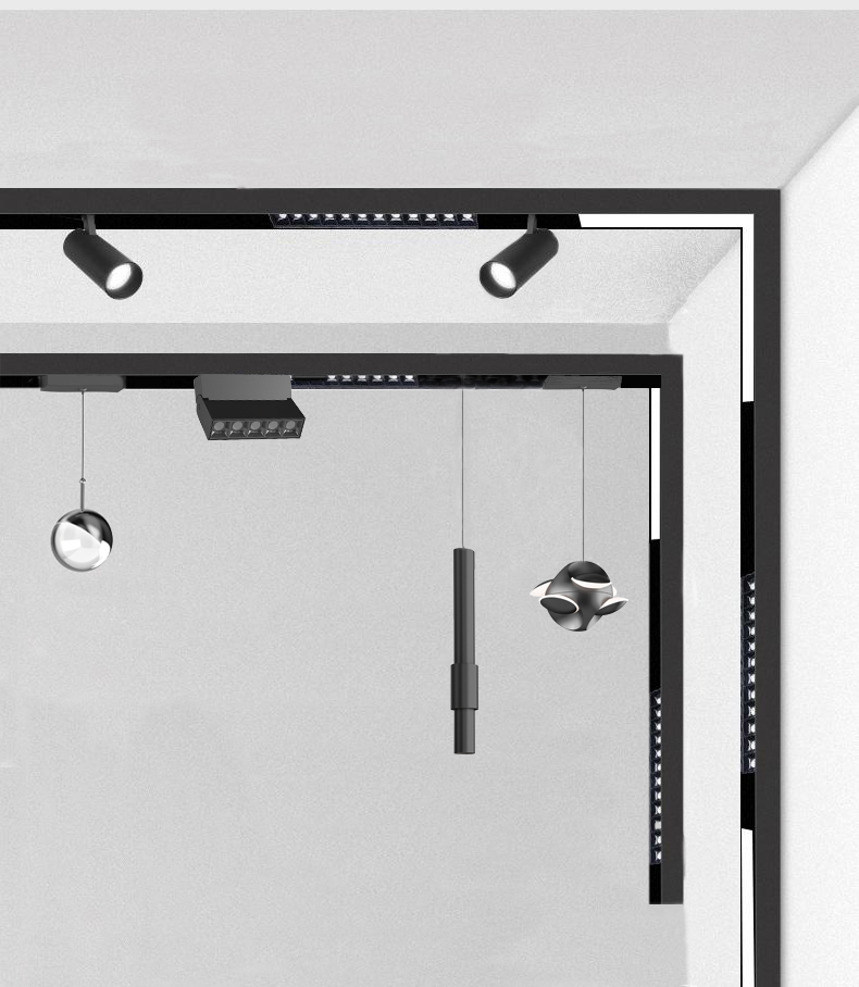 Высококонцевая рельсовая дорожка 48В монтируемая магнитная система световая дорожка wifi Магнитная Светодиодная лампа