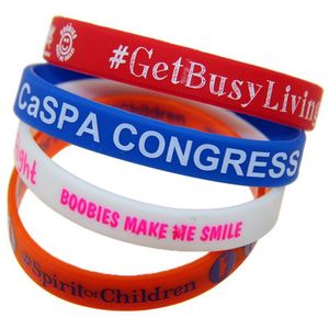 Custom Your Own Logo Fashion <b>Rubber</b> OEM <b>Silicone</b> Bracelets Wristband for Gifts - Product Image 1