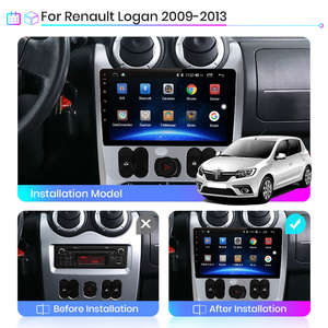 Autoradio Android con Schermo Touch per Renault Logan 1 <span class=keywords><strong>Sandero</strong></span> 2009-15 Dacia <span class=keywords><strong>Duster</strong></span>, Navigatore Stereo DVD - Product Image 2