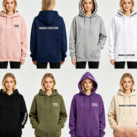 Sudadera con Capucha para Mujer, Invierno 2026, 400gsm, Algodón Grueso, Logotipo Personalizado, Corte Holgado, Lisa