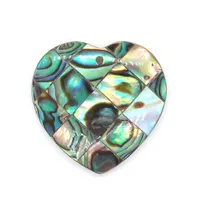 Pendentifs en forme de cœur en coquille d'ormeau naturelle pour femmes, classiques, avec incrustations de nacre, breloques exquises, accessoires pour la fabrication de bijoux