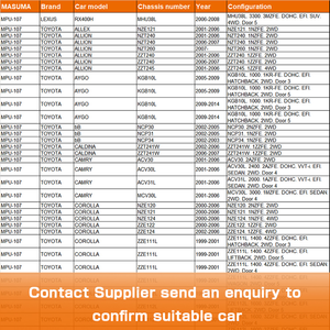 MPU-107 MASUMA Auto Pièces accessoires <span class=keywords><strong>prix</strong></span> électrique pompe à carburant 23221-22030 23221-22140 23221-23020 pour <span class=keywords><strong>TOYOTA</strong></span> ECHO VERSO - Product Image 4