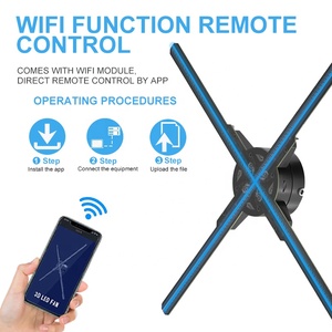 Hot 3D Led Displayer Wifi 65cm 1x3 2x3 3x3 Robot Altura humana Holo Ventilador de holograma de pared de Video sincronizado - Product Image 2