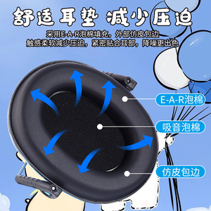 Cache-oreilles anti-bruit pour enfants, type bandeau, pliable, réduction de 37 Db, pour les enfants de 0 à 15 ans, protection pour l'étude et le sommeil - Product Image 2