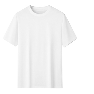 Camiseta de Manga Corta para Hombre de Algodón Pima de Alta Gama, 100 Unidades; Camiseta de Cuello Redondo de Color Sólido, de Algodón Mercerizado, Fresca y de Secado Rápido - Product Image 1