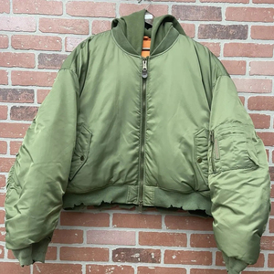 Chaqueta Bomber Varsity de Béisbol para <span class=keywords><strong>Hombre</strong></span>, de Invierno, Personalizada, de Algodón Grueso, Estilo Desgastado, Corta, Holgada, con Cremallera y <span class=keywords><strong>Capucha</strong></span> - Product Image 1