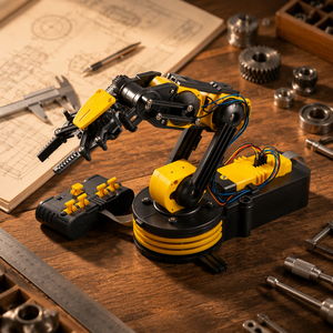 Le kit de bras robotique sans fil pour le Festival des Sciences et de la Technologie a été assemblé indépendamment par les étudiants. - Product Image 1