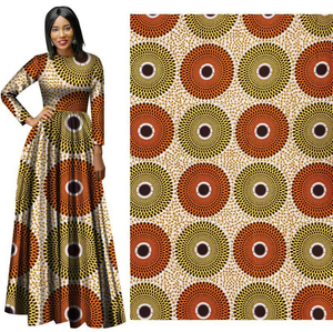 6 yards tùy chỉnh in vòng tròn mẫu phi sáp in vải - Product Image 2