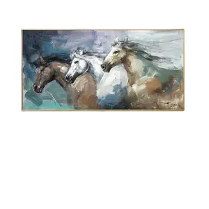 Woonkamer Huisdecoratie Dier Handgeschilderd Abstract Olieverfschilderij Paardenkunst