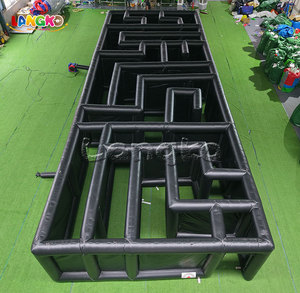 Modèle gonflable de <span class=keywords><strong>labyrinthe</strong></span> de modèle d'impression d'événement de jeu extérieur pour l'affichage carré d'activité commerciale - Product Image 1